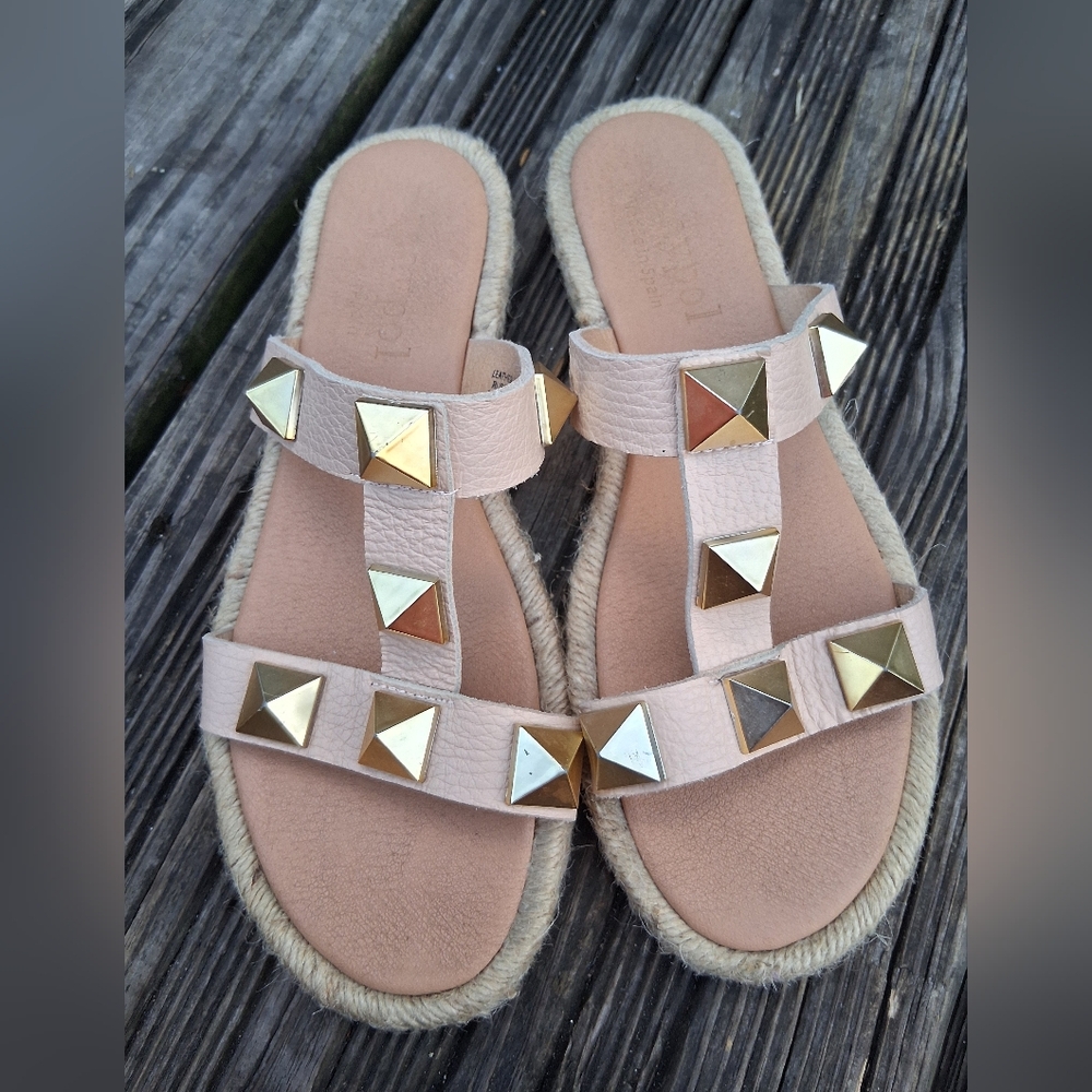 Studded Beige Sandals